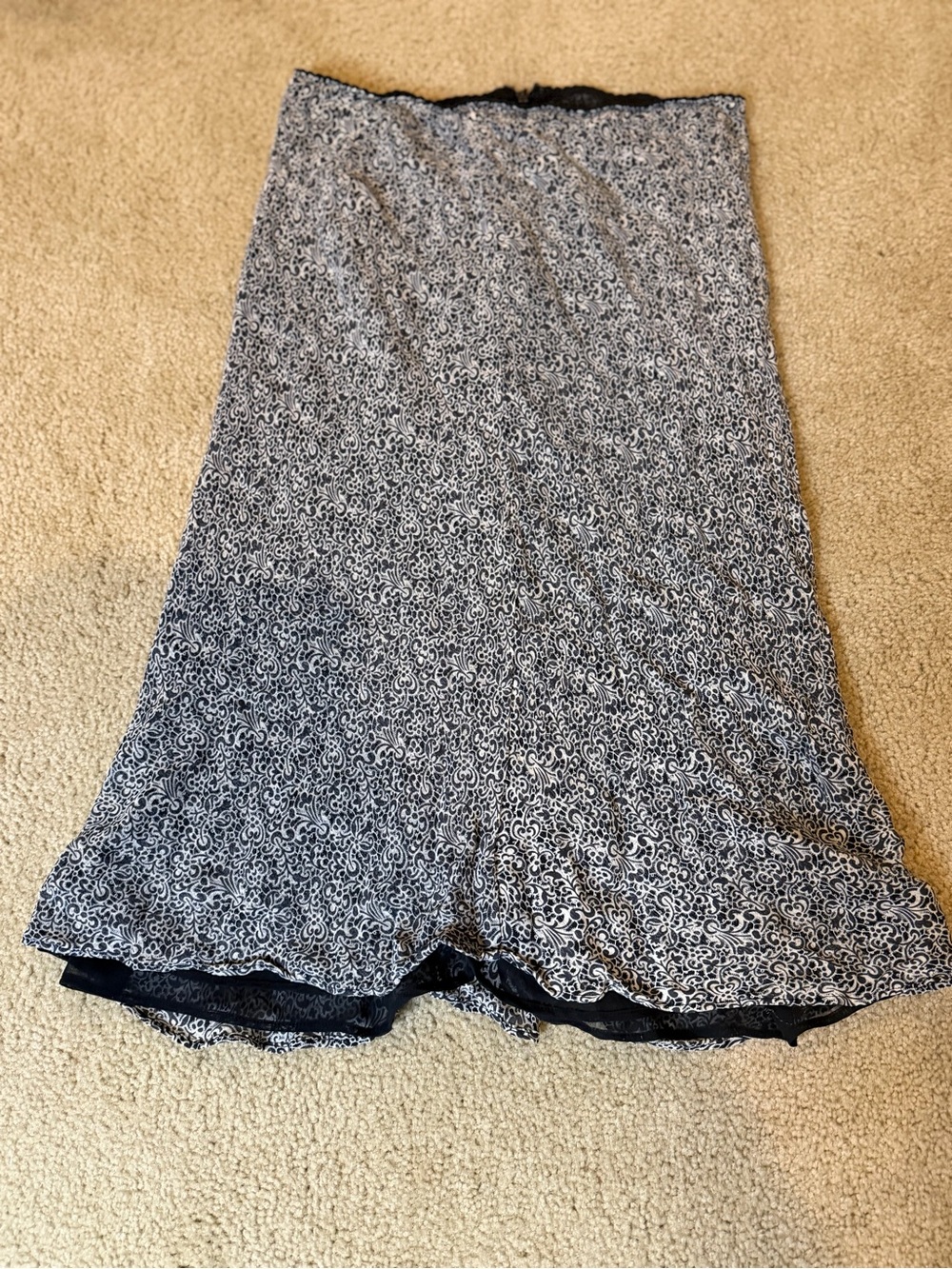 Y2K Merona 100% Silk Fairycore Paisley Midi Skirt S